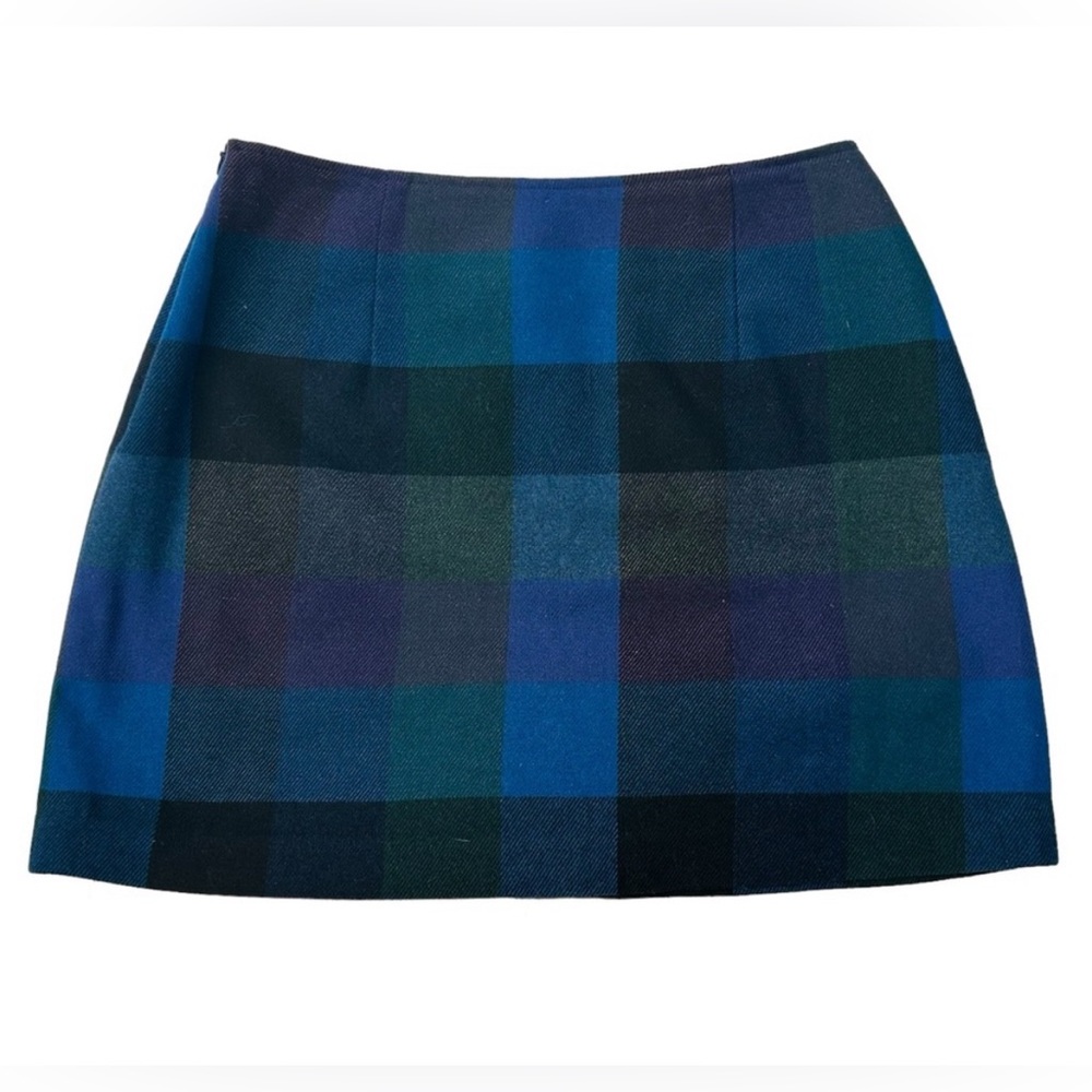 vintage wool plaid mini skirt